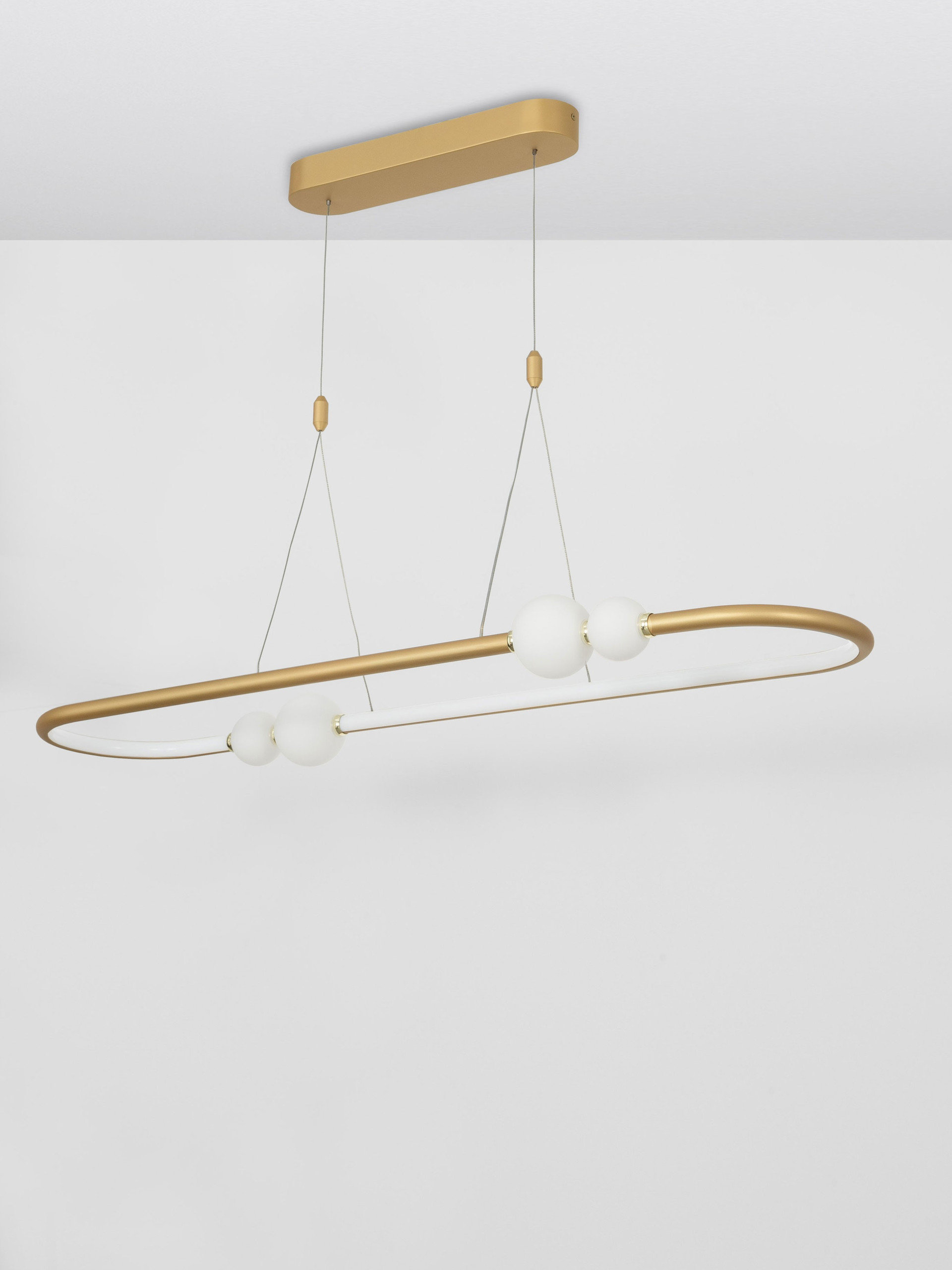 CELIA | L 100 W 29 H 120 cm | 45 W | 3000 K | 3408 lm | IP20 | White/Gold | Glass/Aluminum
