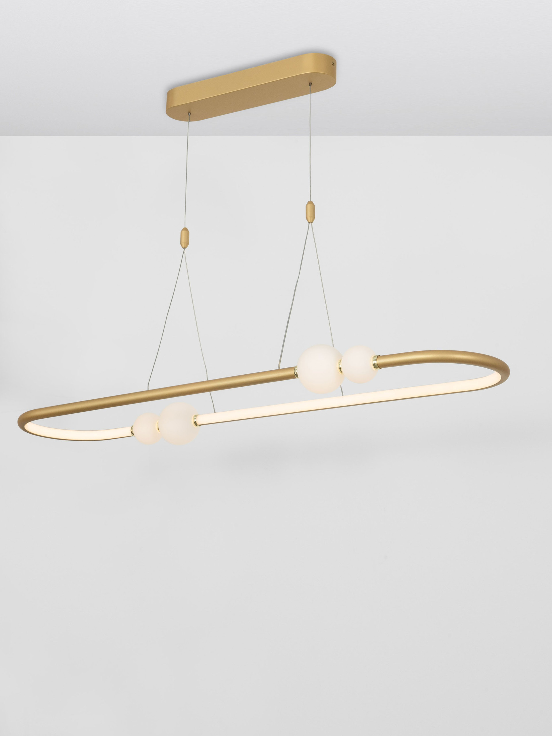 CELIA | L 100 W 29 H 120 cm | 45 W | 3000 K | 3408 lm | IP20 | White/Gold | Glass/Aluminum