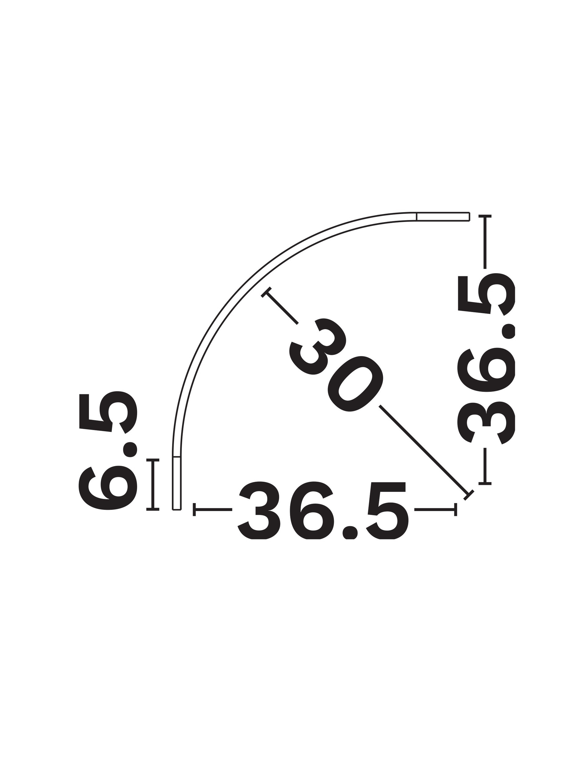 Minimal B-Track Black Curved-D60-90 thumbnail