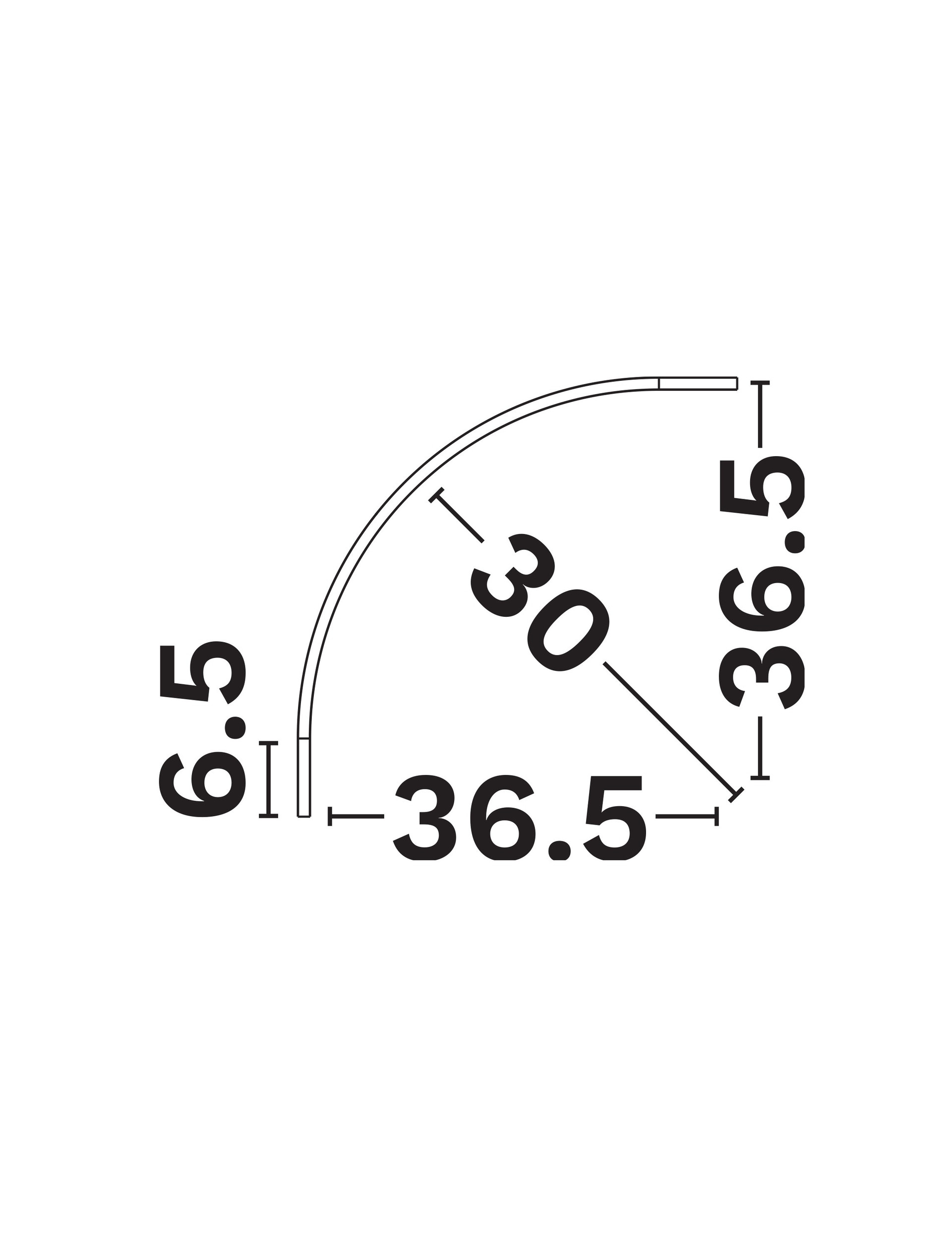 Minimal B-Track Black Curved-D60-143 thumbnail
