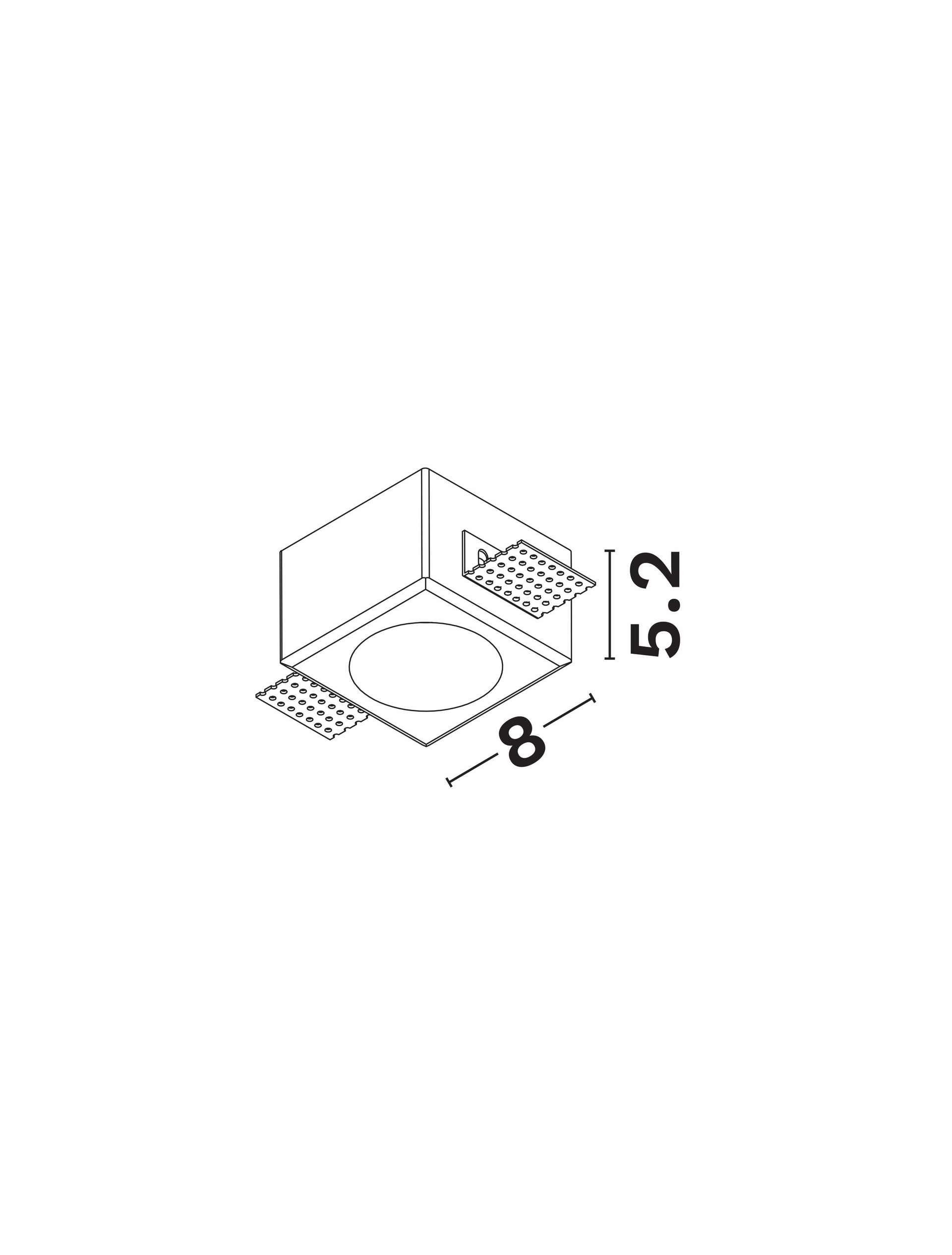 Cosimo W-8W-TL-D8 | L 8 W 8 H 5.2 cm | 10 W | IP20 | White | Gypsum