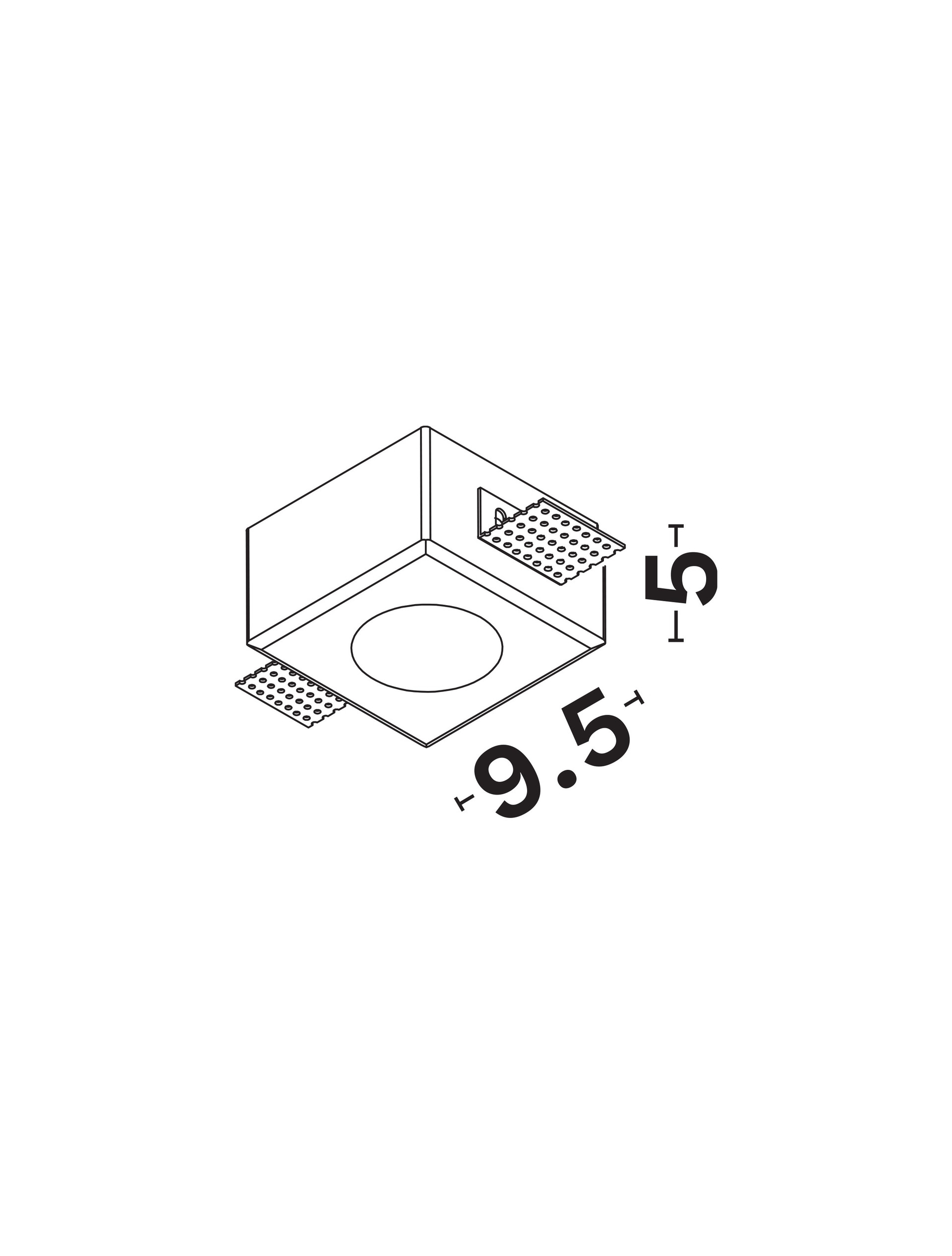 Cosimo W-9.5W-TL-D9.5 | L 9.5 W 9.5 H 5 cm | 10 W | IP20 | White | Gypsum