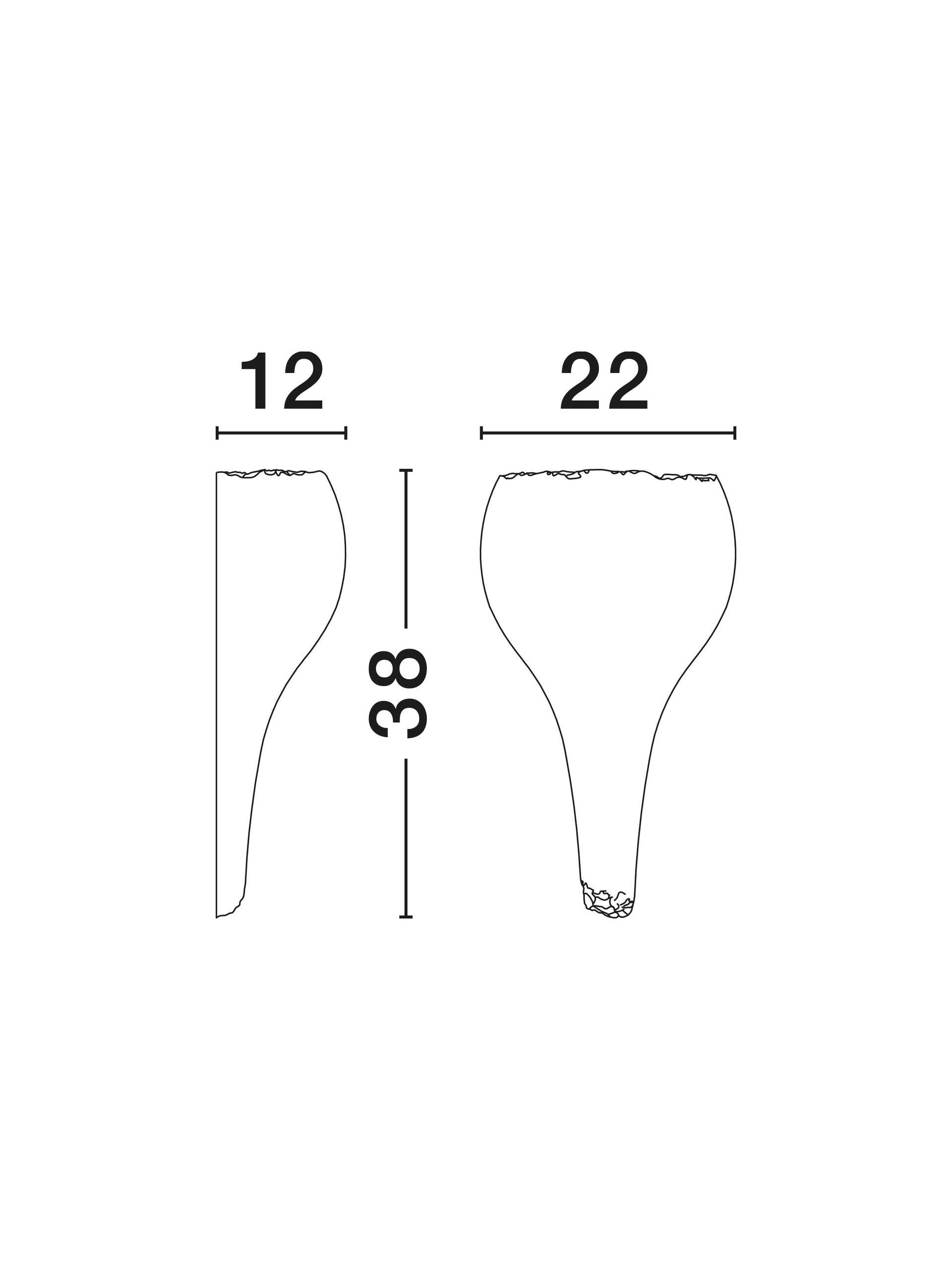 MISO | L 22 W 12 H 38 cm | 5 W | IP20 | Weiß | Gips