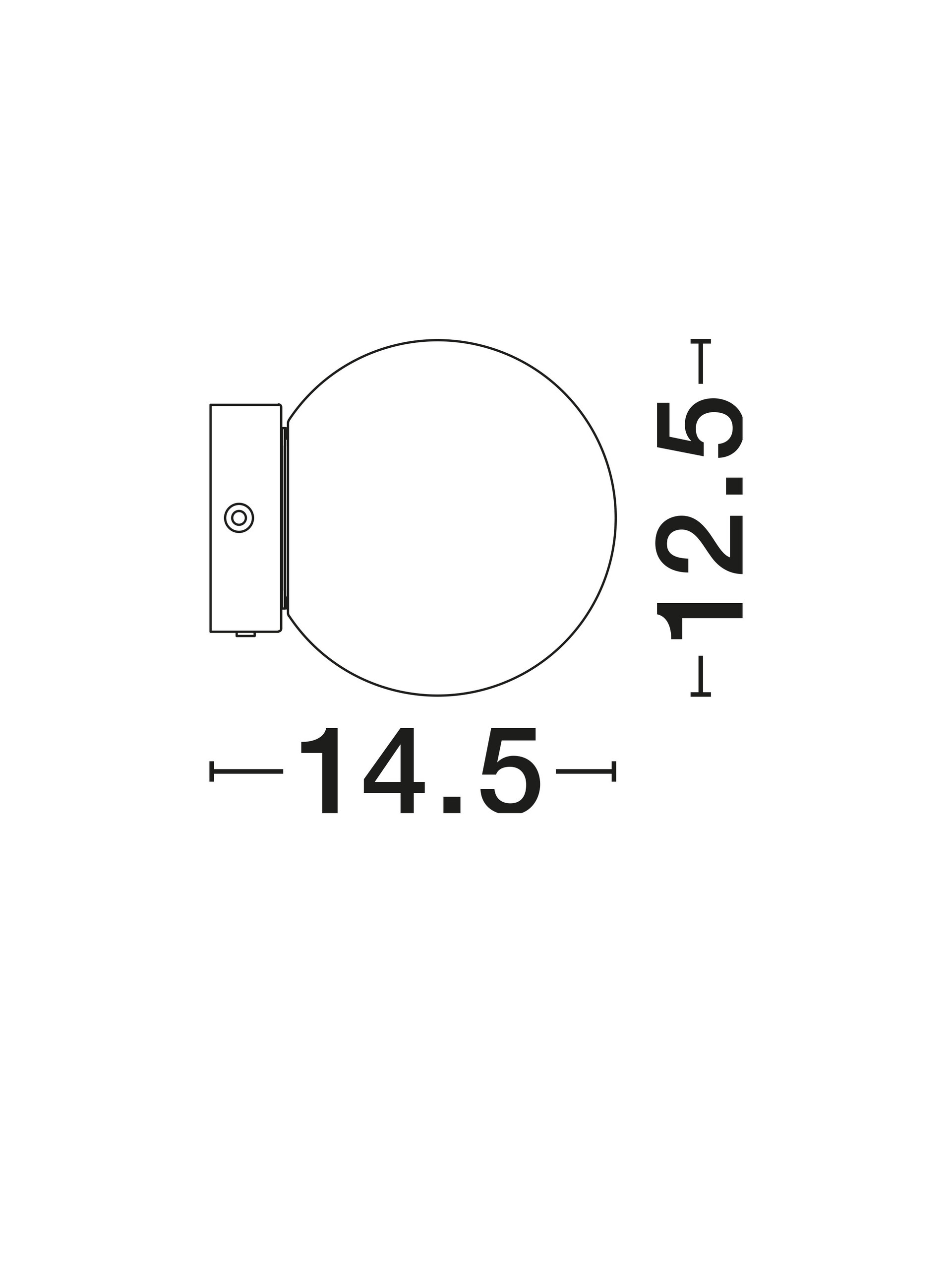 JOLINE | H 14.5 D 12.5 cm | 6 W | 3200 K | 450 lm | IP20 | Schwarz/Weiß | Glas/Aluminium/Metall