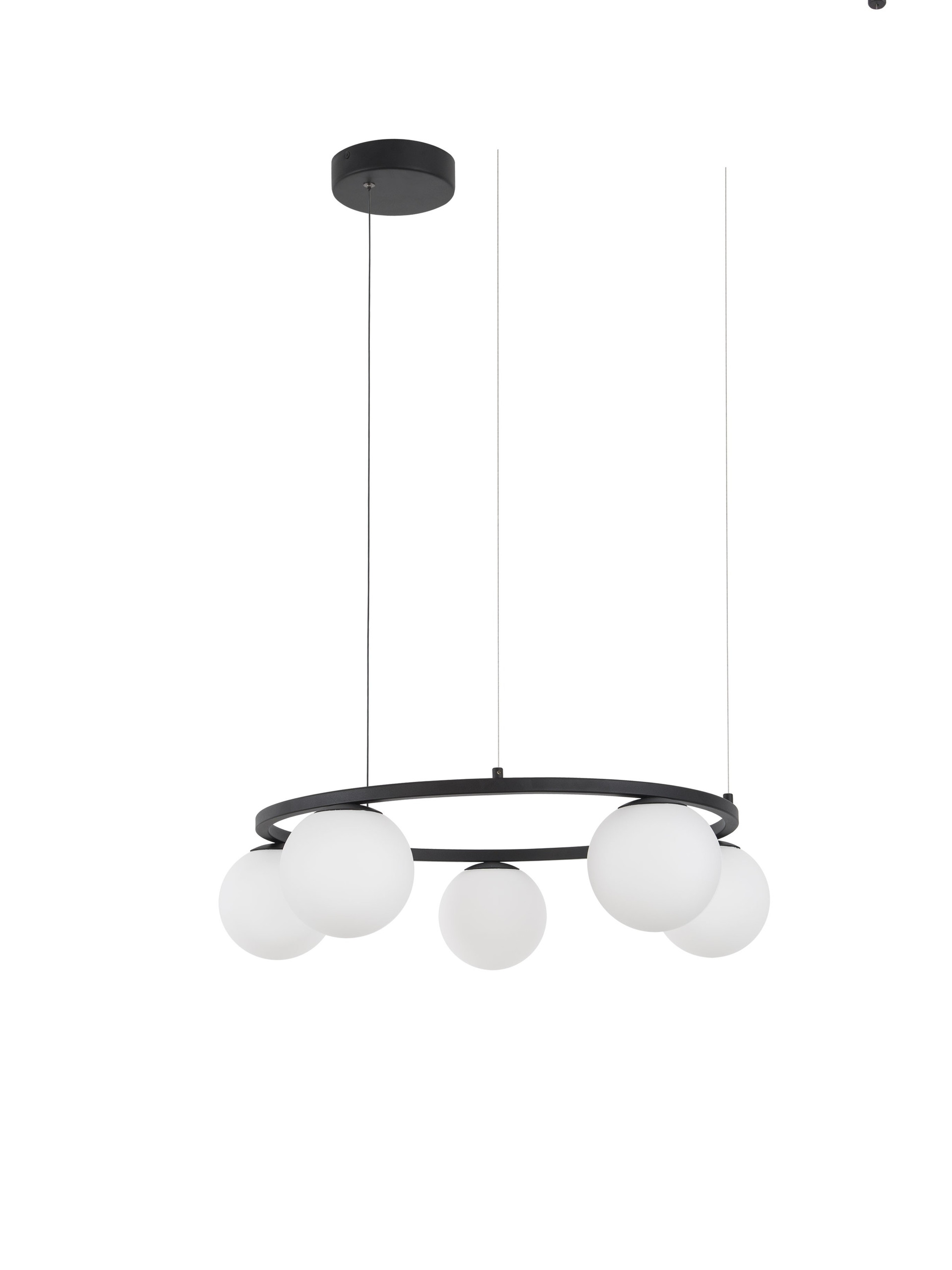 JOLINE | H 155 D 50 cm | 35 W | 3000 K | 2803 lm | IP20 | Schwarz/Weiß | Glas/Aluminium/Metall