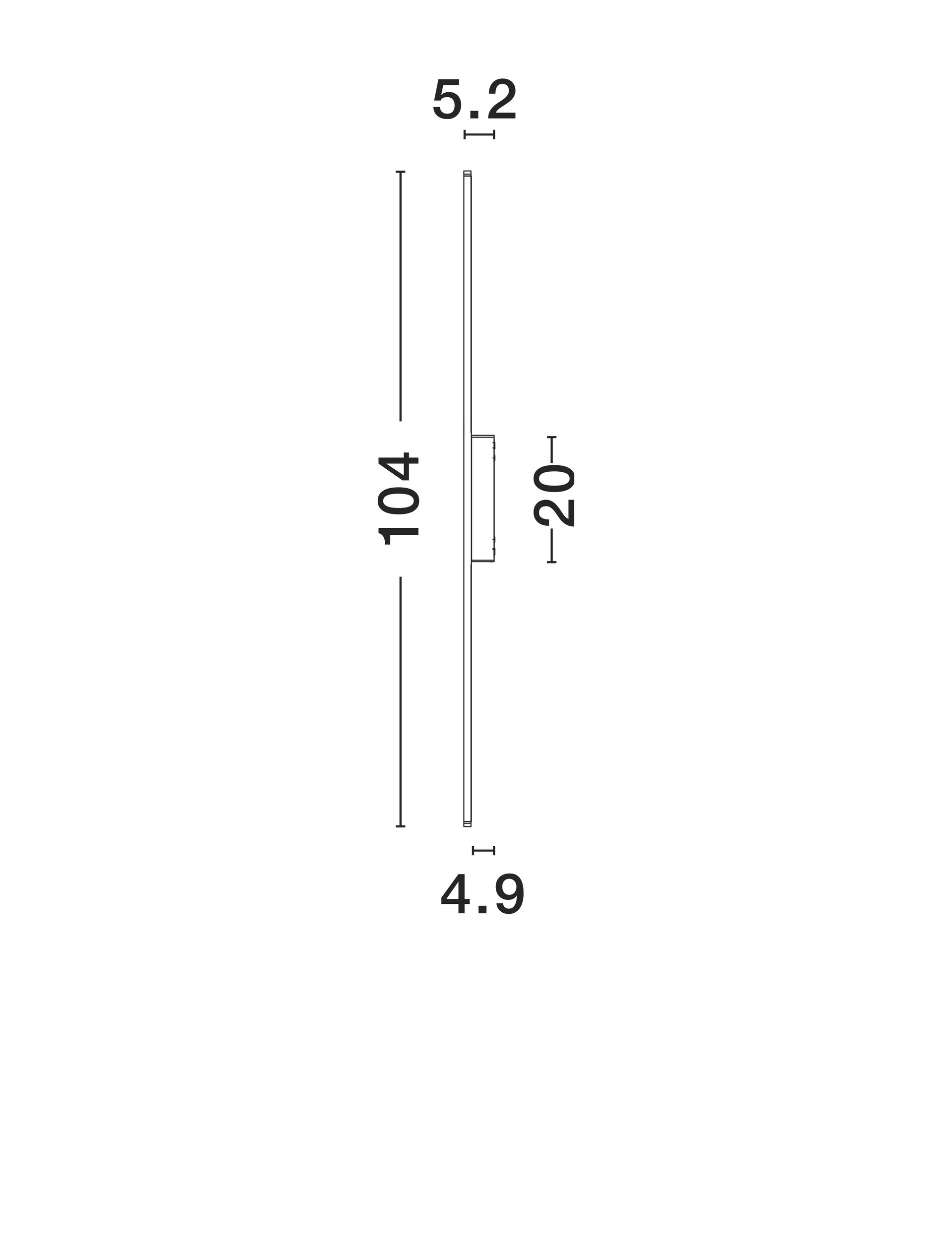 ANETH | L 5.3 W 4.9 H 104 cm | 20 W | 3000 K | 1200 lm | IP65 | Blanco | Aluminio
