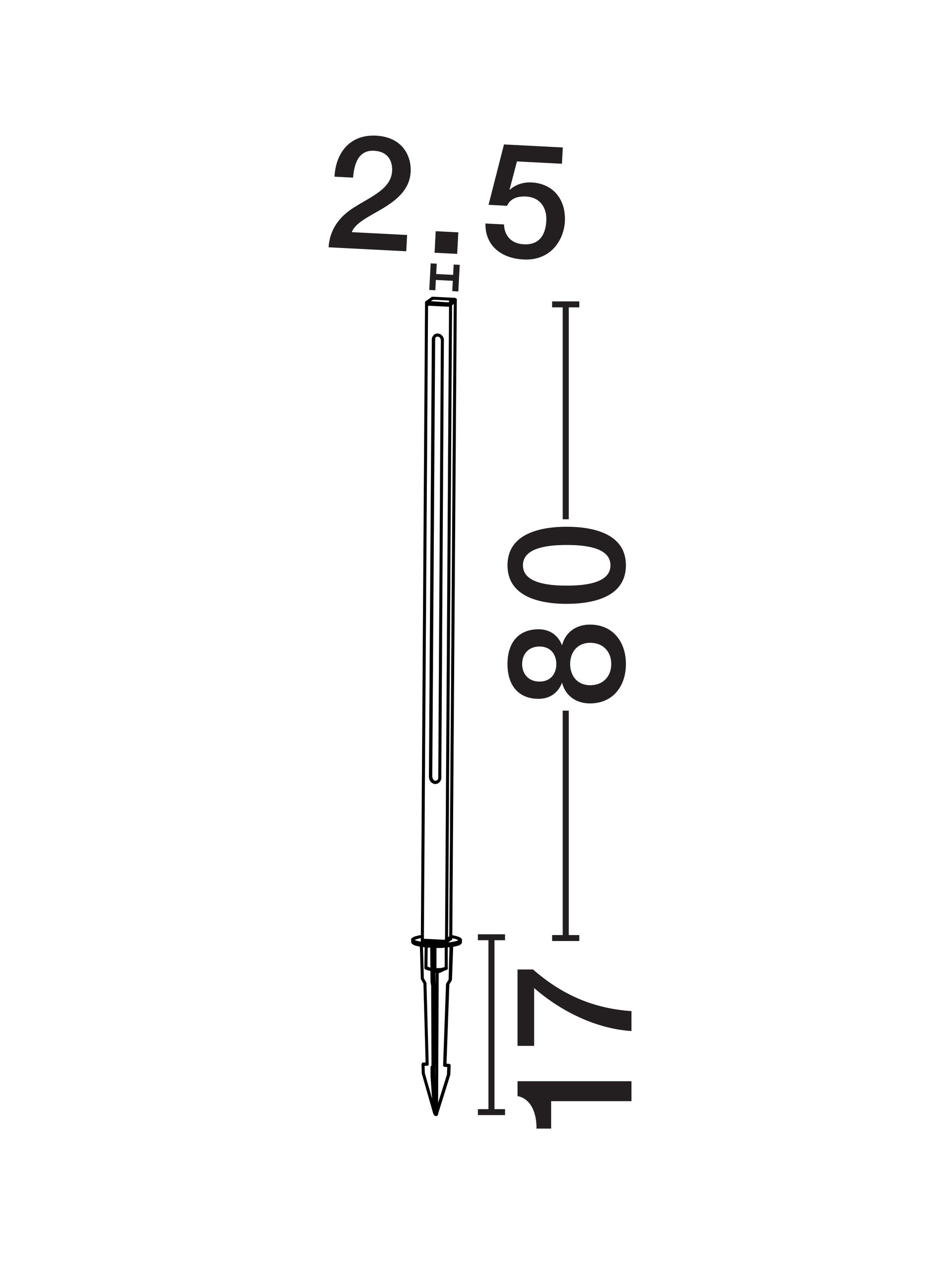 EVEN | L 2.5 W 2.5 H 80 cm | 12 W | 3000 K | 571 lm | IP65 | Black | Aluminum