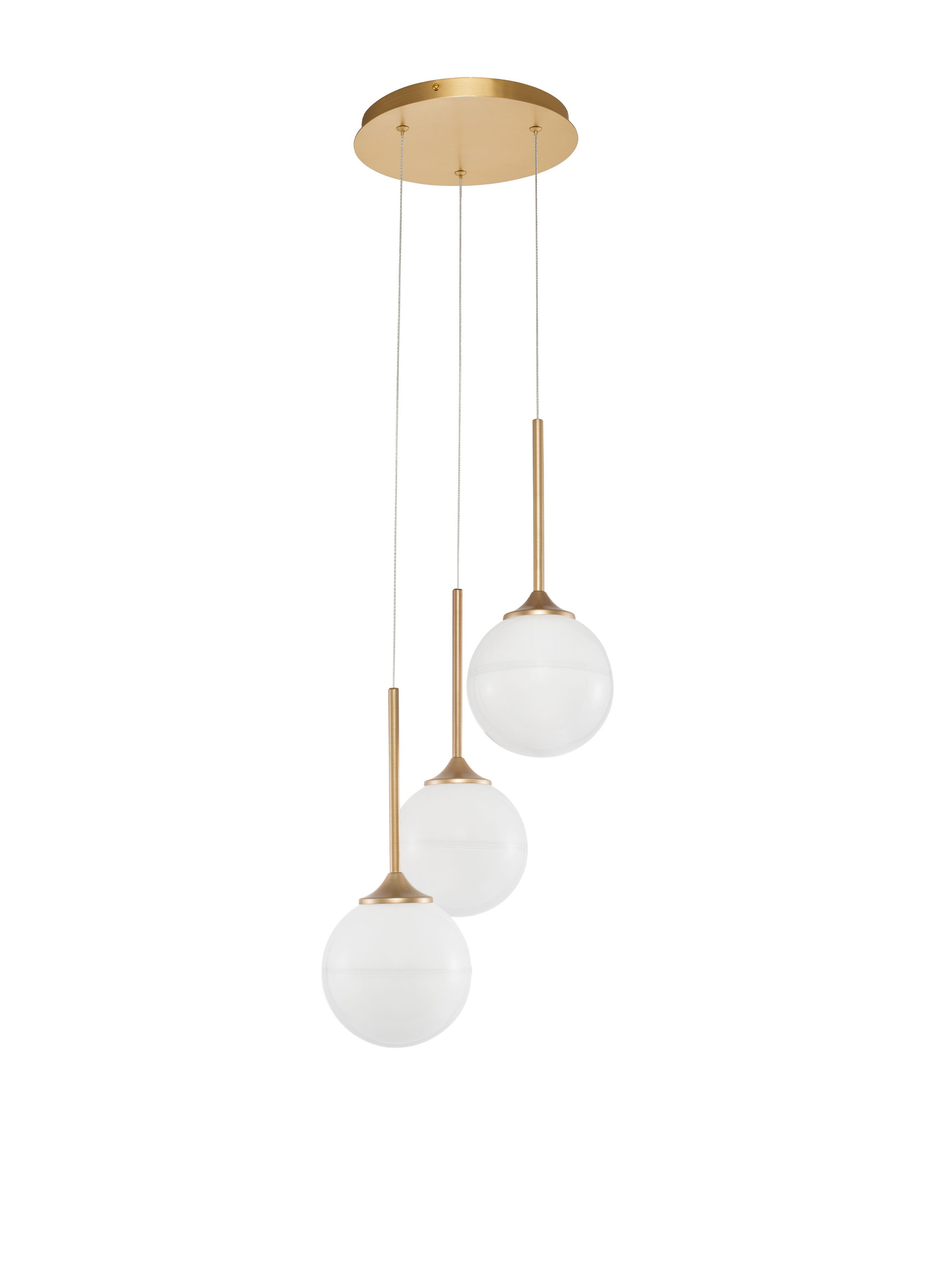 CANTONA | H 180 D 29.5 cm | 15 W | IP20 | Blanco/Oro | Acero/Vidrio