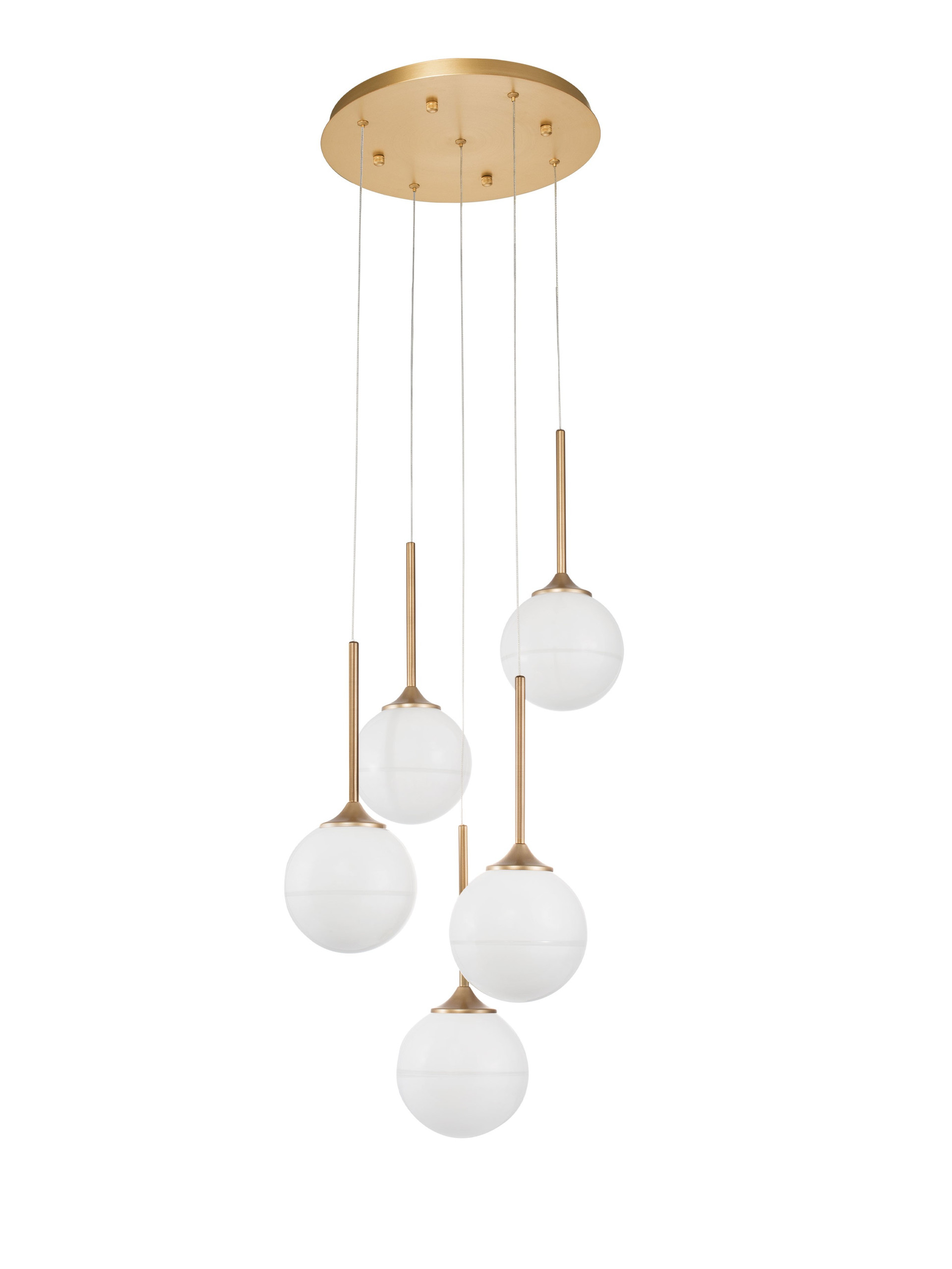 CANTONA | H 180 D 40 cm | 25 W | IP20 | White/Gold | Steel/Glass
