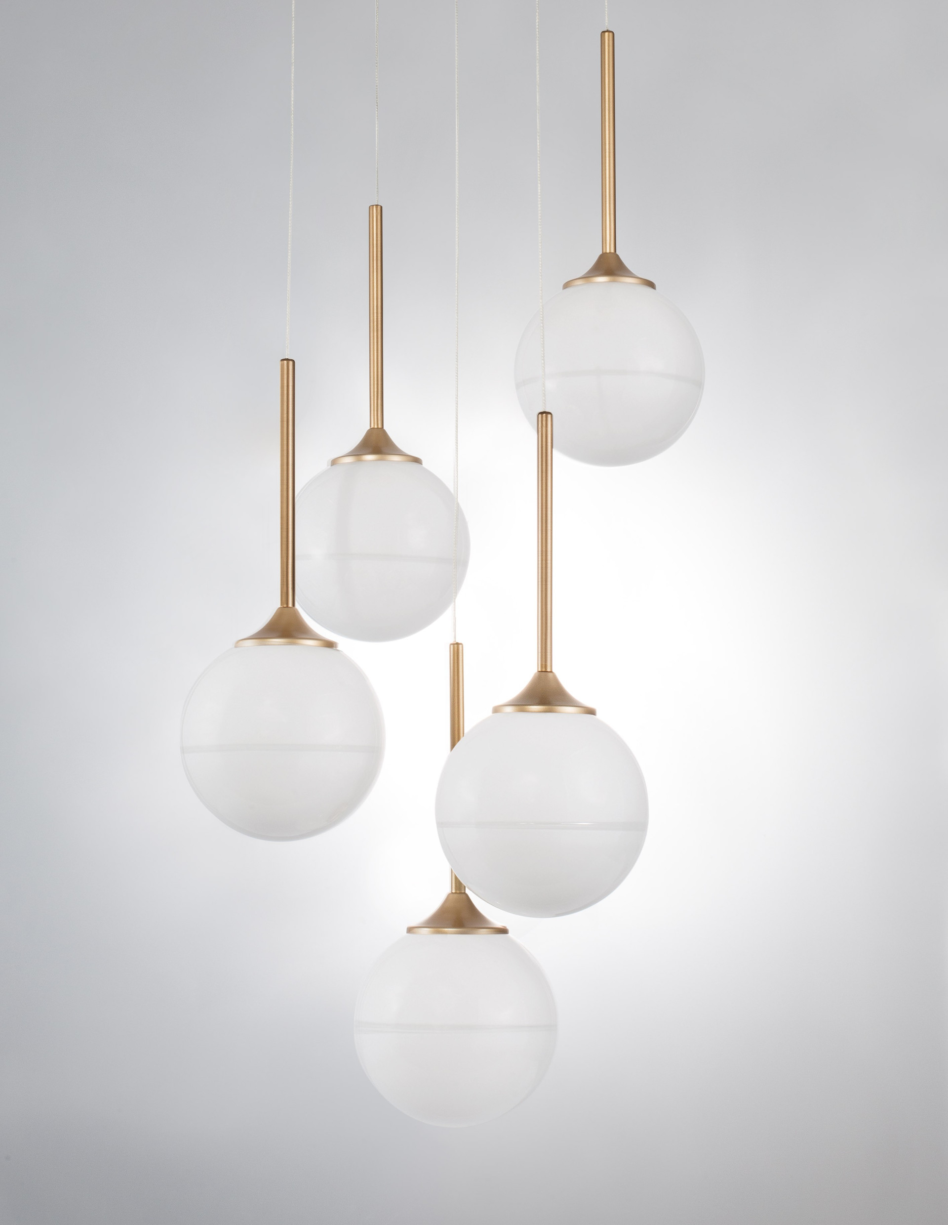 CANTONA | H 180 D 40 cm | 25 W | IP20 | White/Gold | Steel/Glass