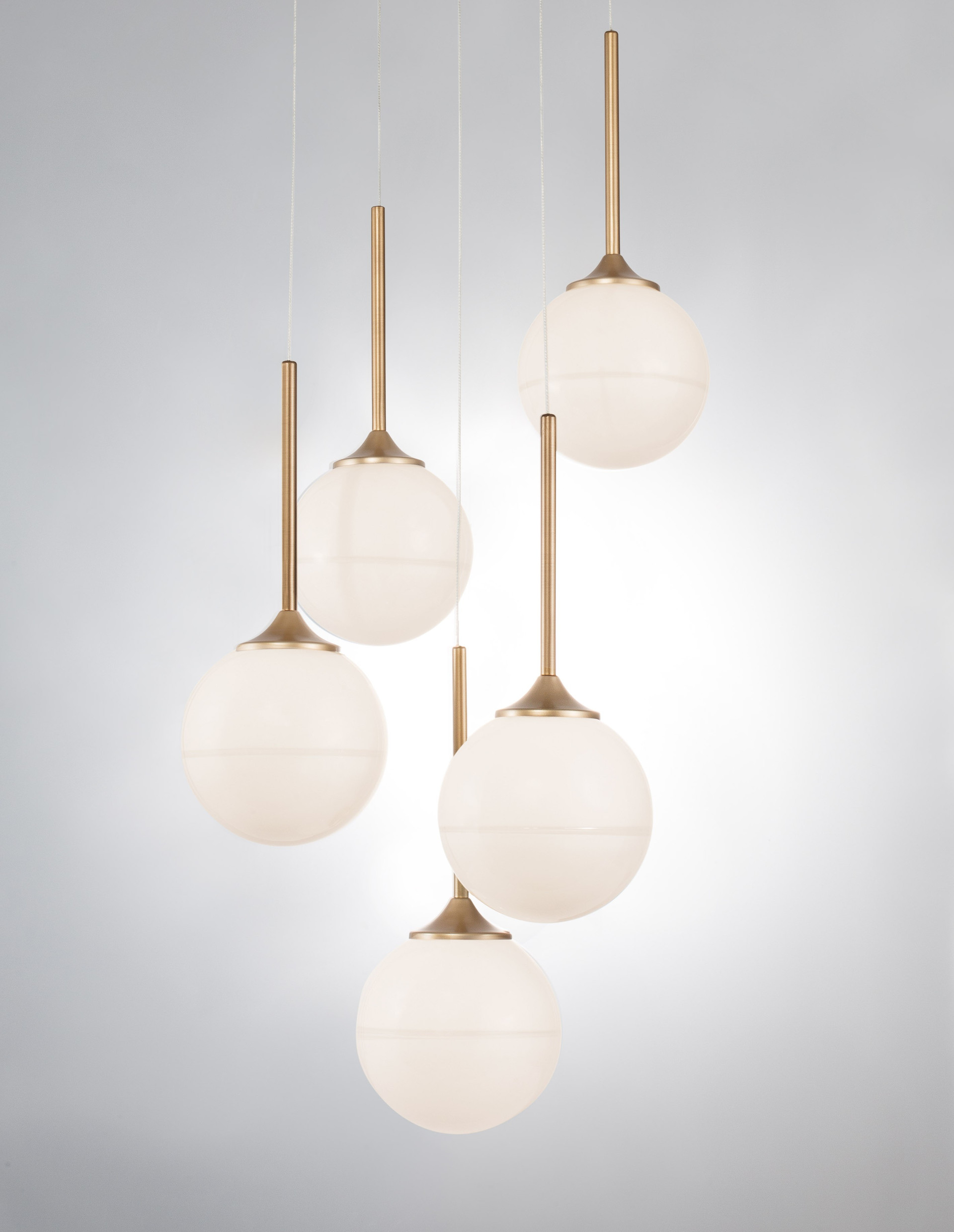 CANTONA | H 180 D 40 cm | 25 W | IP20 | White/Gold | Steel/Glass