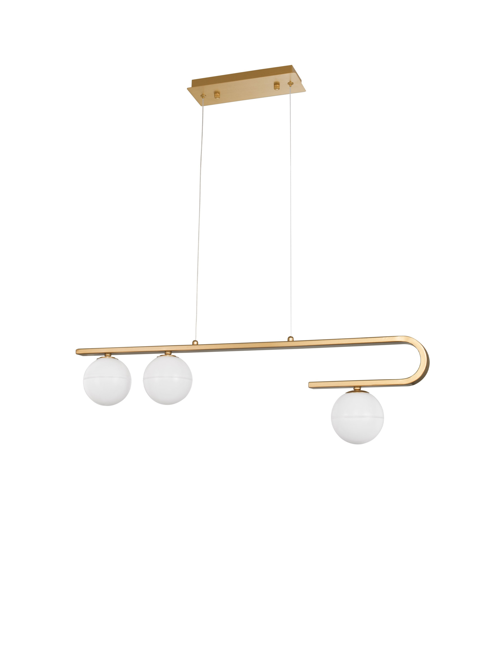 CANTONA | L 80 W 11 H 180 cm | 15 W | IP20 | Bianco/Oro | Acciaio/Vetro