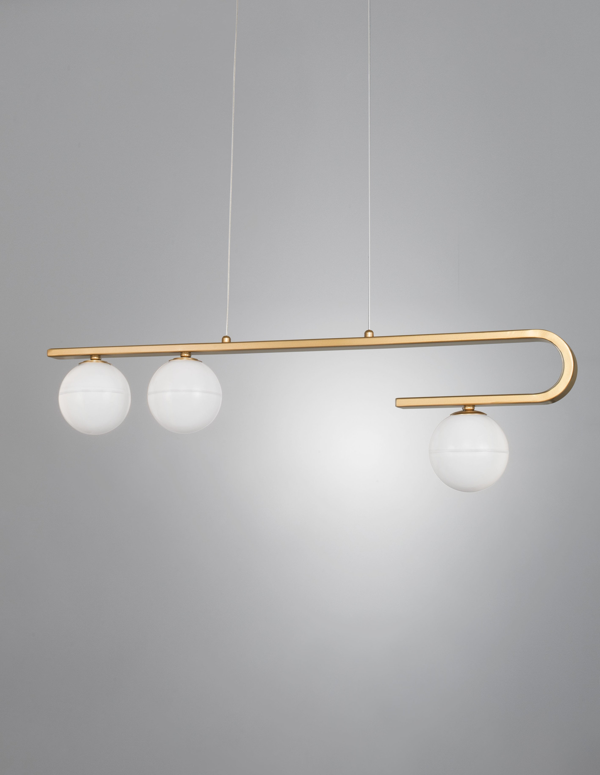 CANTONA | L 80 W 11 H 180 cm | 15 W | IP20 | Bianco/Oro | Acciaio/Vetro