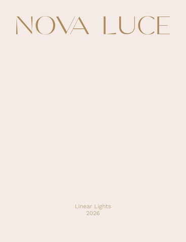 Nova Luce Catalogue 2026 - Linear